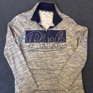 VS Pink half-zip sweatshirt